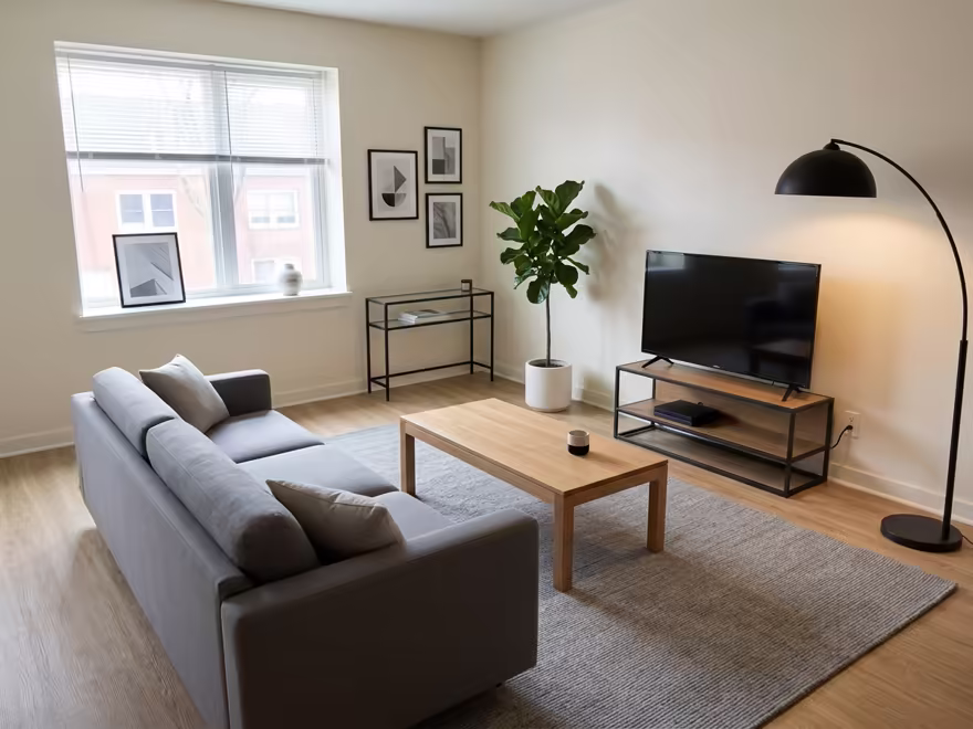 The hero living room redesigned in Modern style
