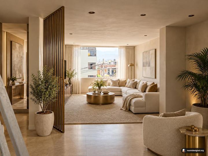 A room redesigned in Luxury Glam style