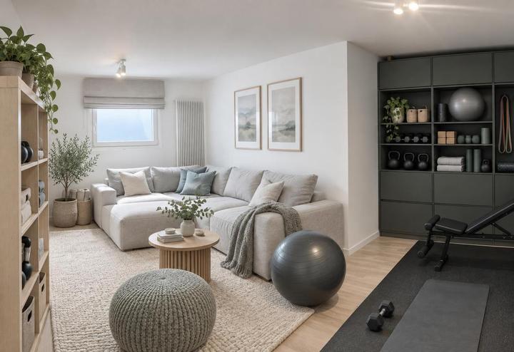 A room redesigned in Scandinavian style