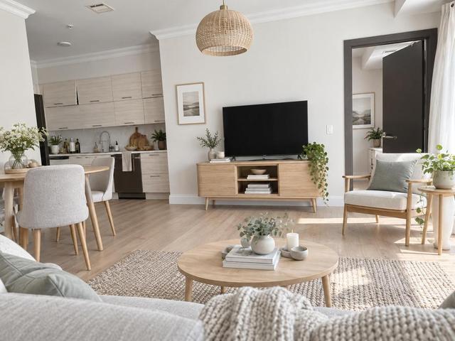 A real room redesigned in Scandinavian style