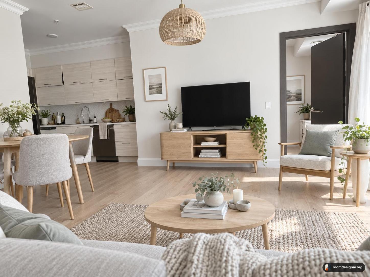 The room redesigned in Scandinavian style
