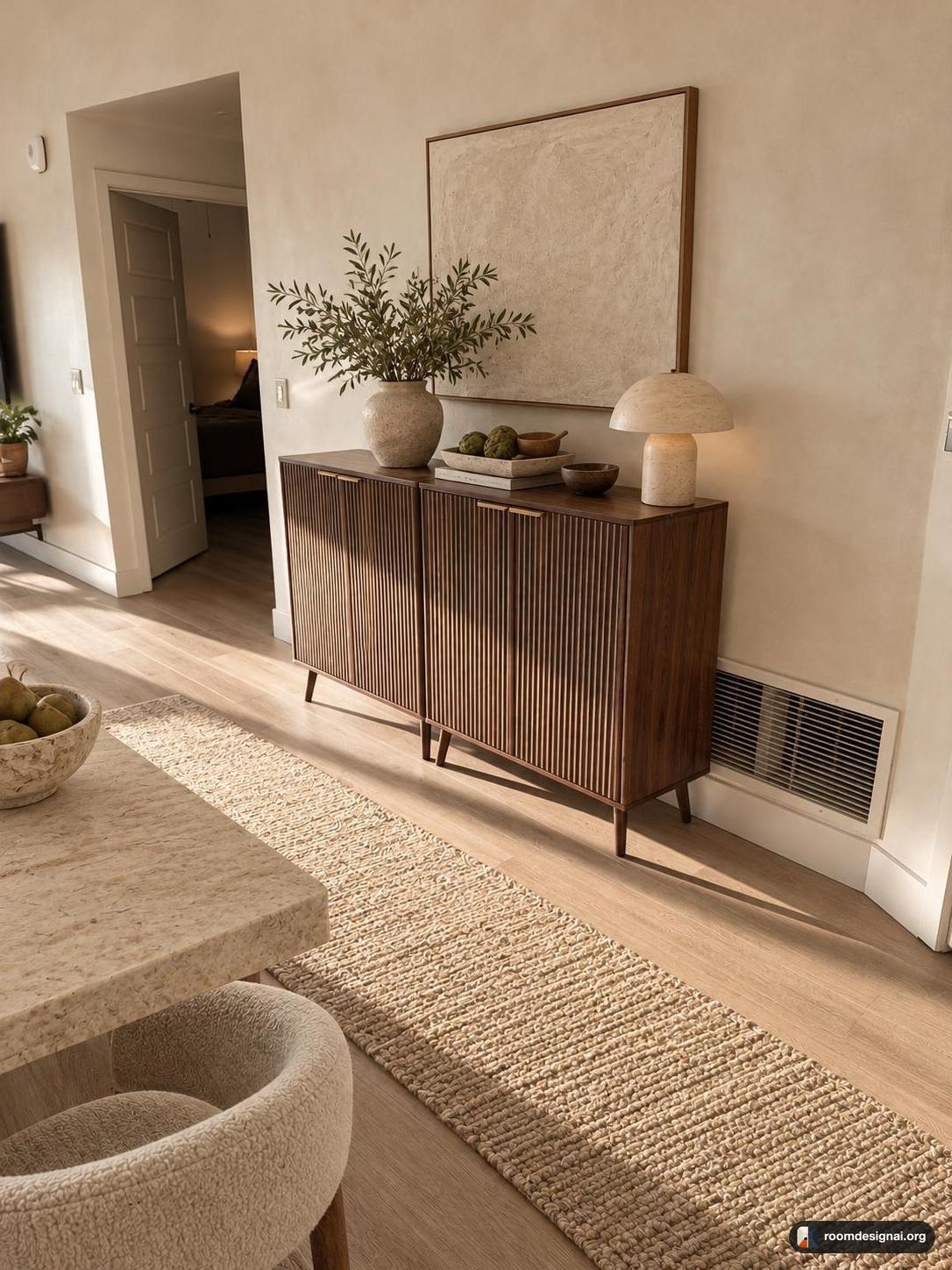 The room redesigned in Organic Modern style