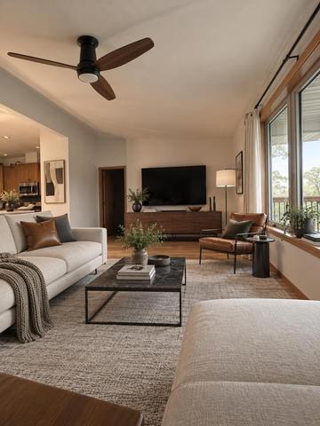 A real room redesigned in Modern style