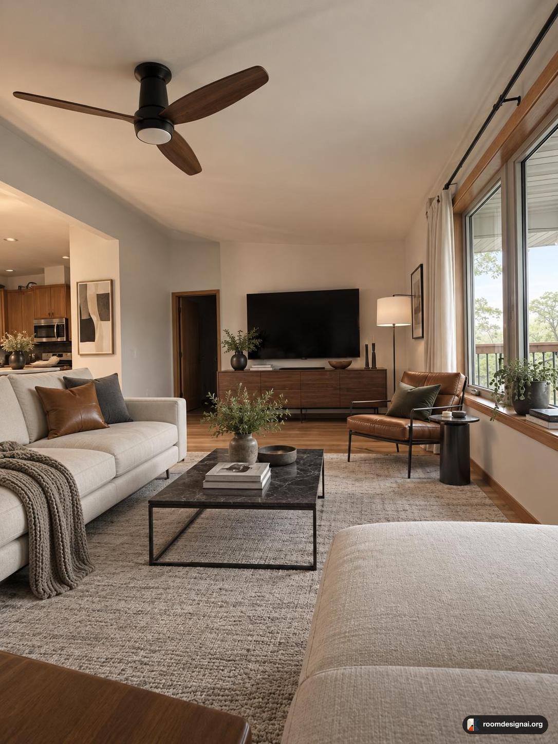 The room redesigned in Modern style