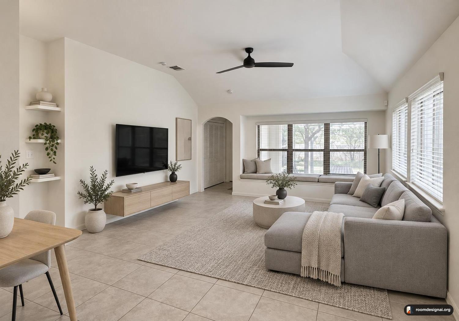 The room redesigned in Minimalist style
