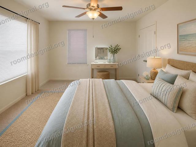 A real room redesigned in Coastal style