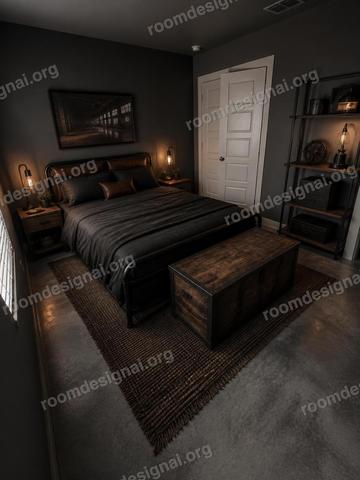 A real room redesigned in Industrial Loft style