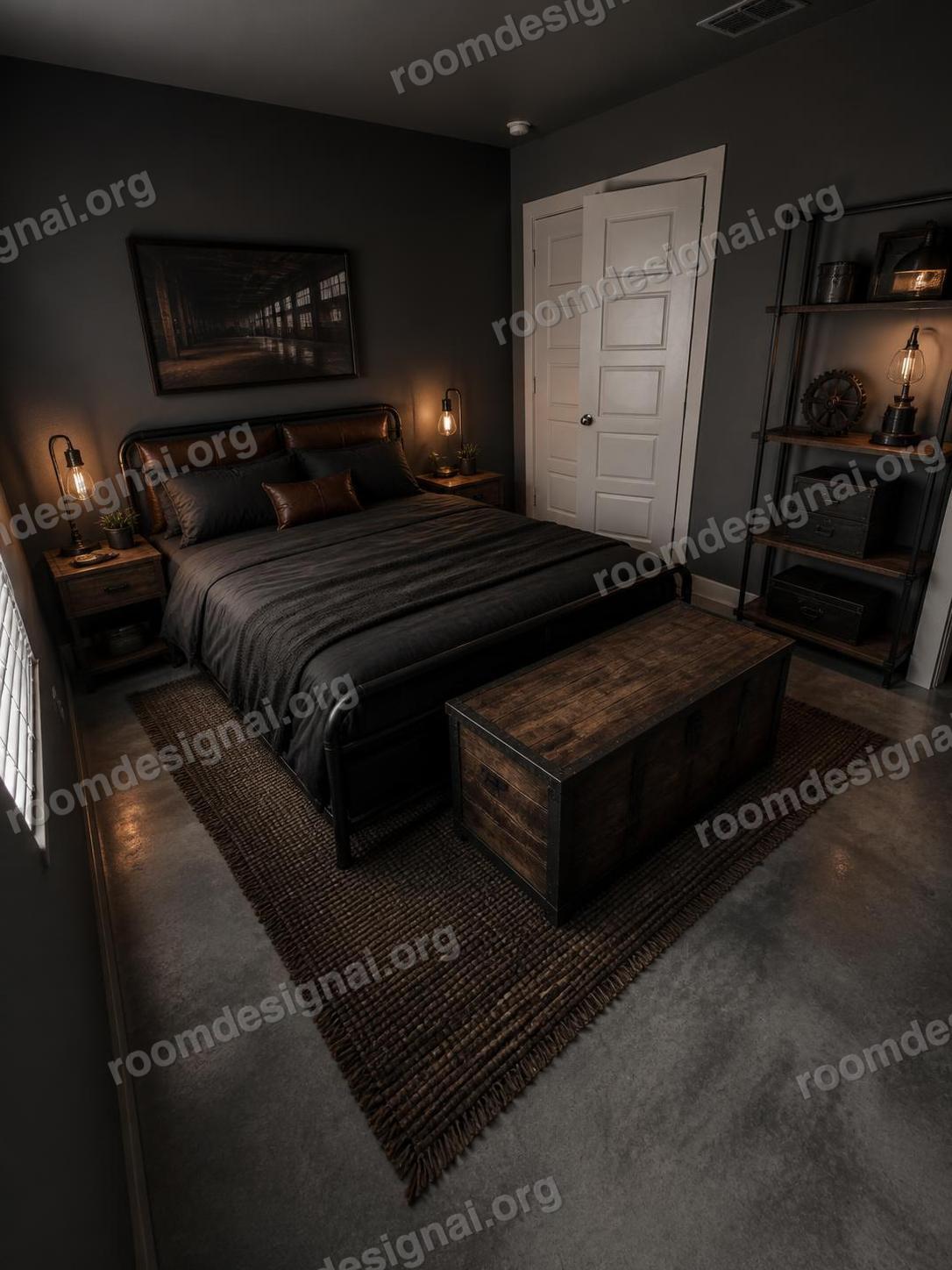 The room redesigned in Industrial Loft style