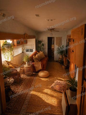 A real room redesigned in Boho style