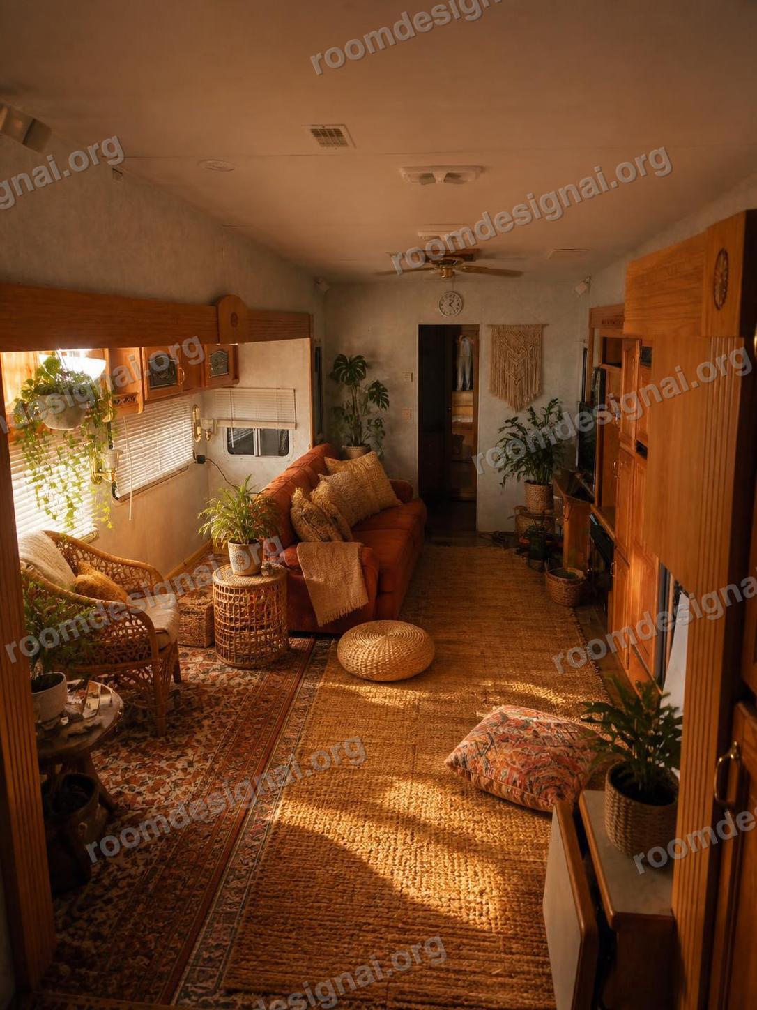 The room redesigned in Boho style